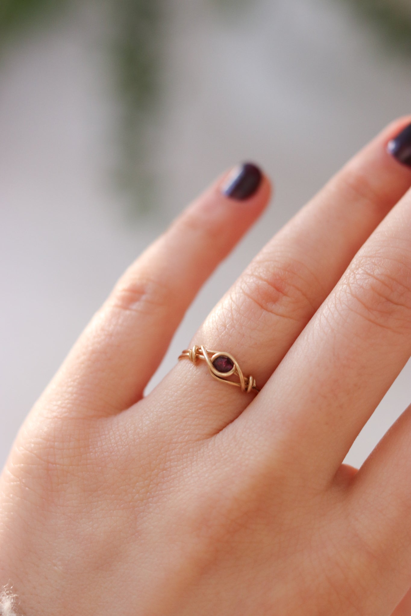 Garnet Ring (gold fill)