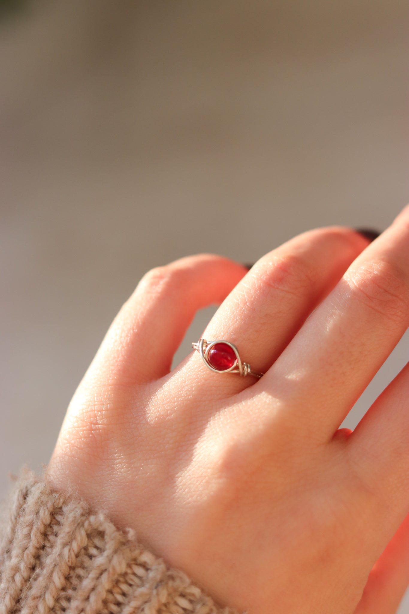 Large Garnet Ring