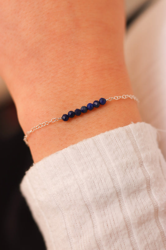 Lapis lazuli bar bracelet